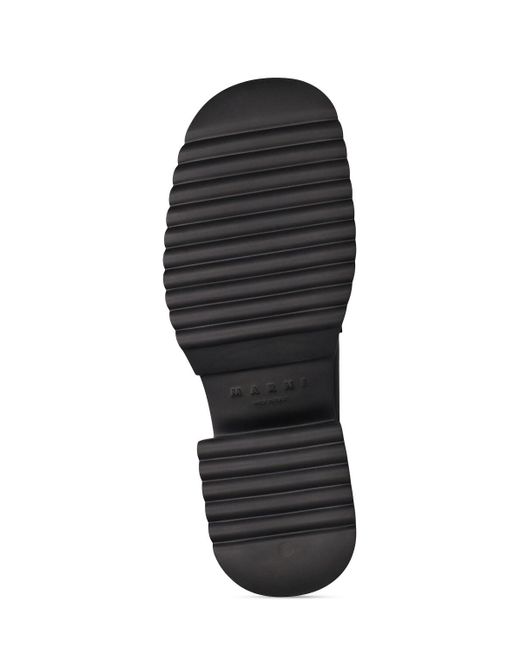 Marni Black 50mm Hohe Loafers Aus Leder