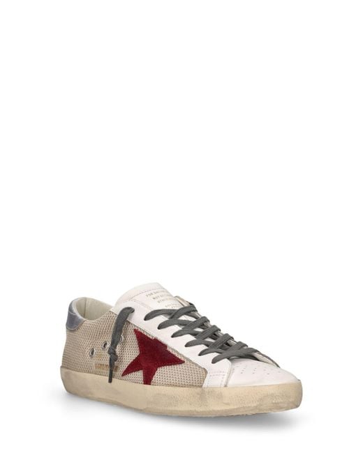 Golden Goose Deluxe Brand Pink Super-star Leather & Tech Sneakers for men