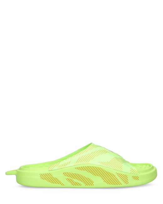 Adidas By Stella McCartney Green Asmc Slide Sandals