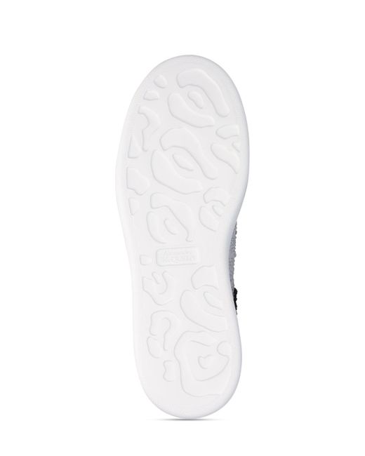 Alexander McQueen White 45mm Embellished Leather Sneakers .5