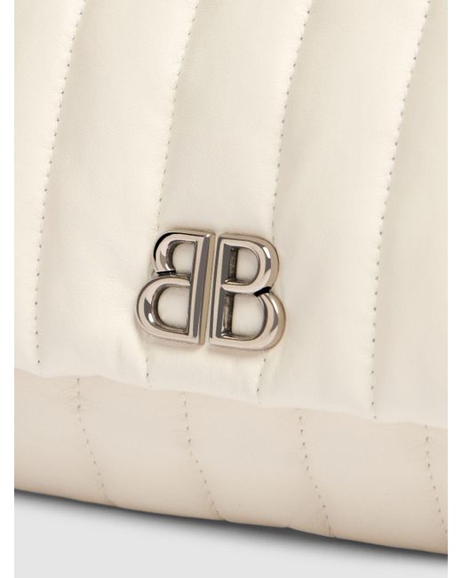 Balenciaga Natural Mini Monaco Leather Shoulder Bag