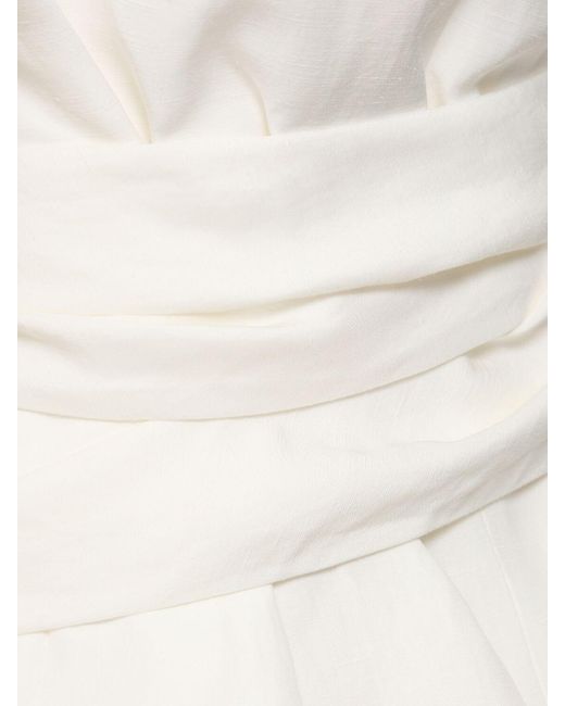Veste en satin envers avec foulard MSGM en coloris White