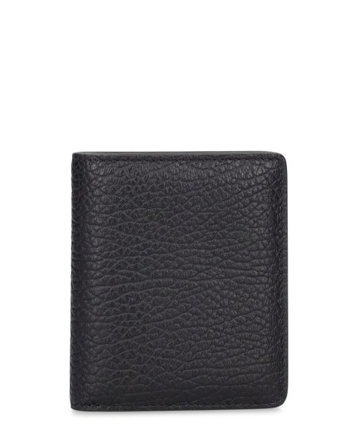 Maison Margiela Black Grainy Leather Clip Wallet