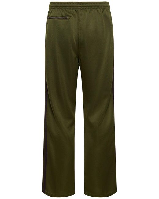 Needles Green Logo Smooth Poly Track Pants for men