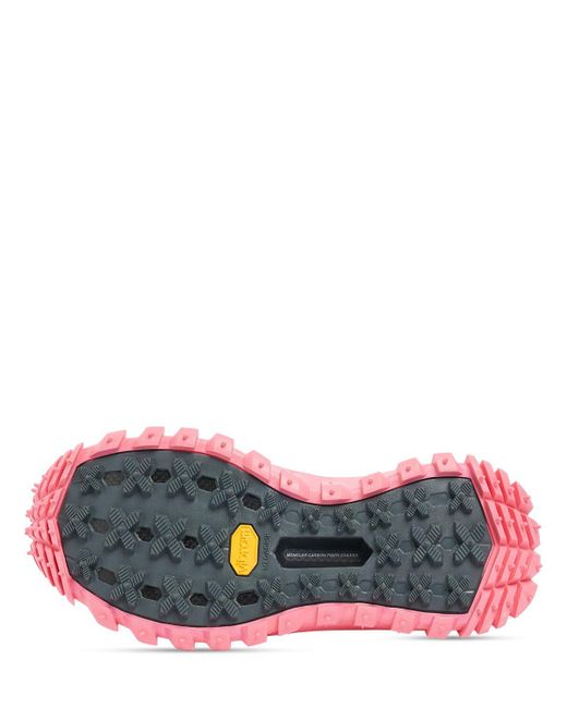 Sneakers trailgrip knit in nylon 45mm di Moncler in Pink