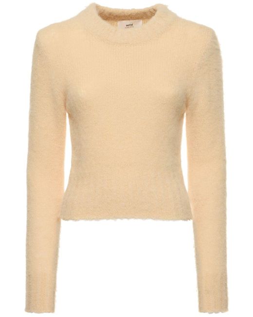 AMI Natural Alpaca And Wool-blend Sweater