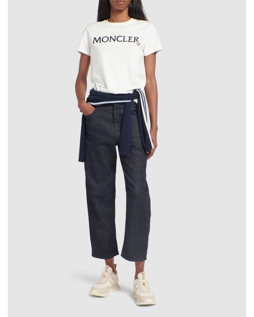 Moncler Blue Cropped Denim Jeans