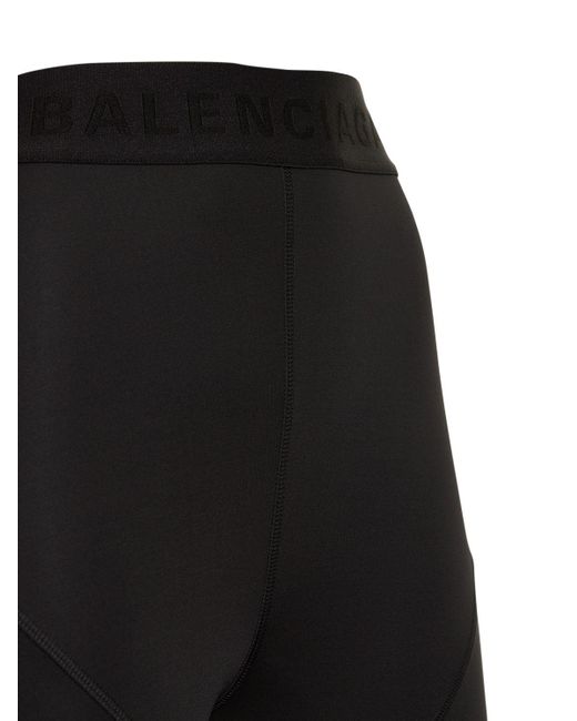 Balenciaga Black Cut Out Stretch Tech Jersey Leggings