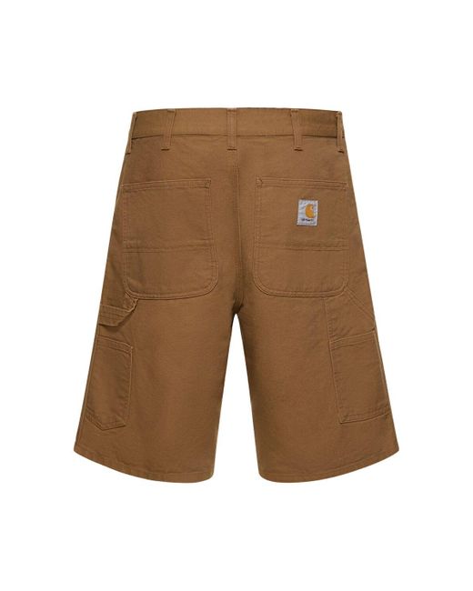 Carhartt White Dearborn Canvas Single-knee Shorts for men