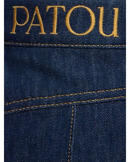 Jeans svasati vita alta in denim di Patou in Blue