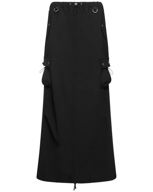 Coperni Black Tailored Cool Wool Blend Cargo Skirt