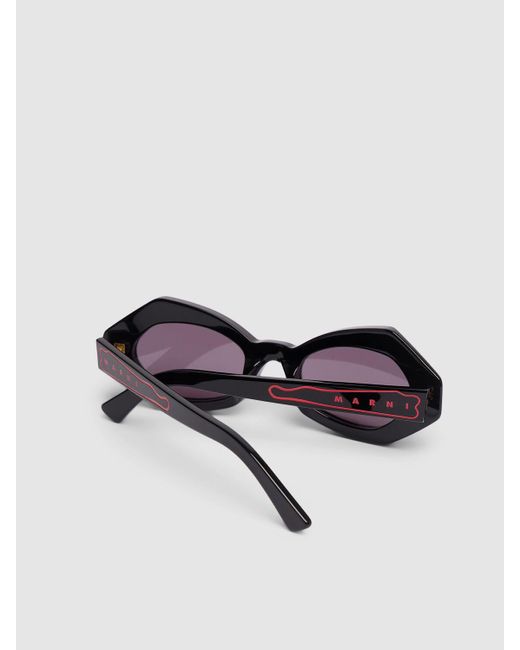 Unlahand round sunglasses di Marni in Purple