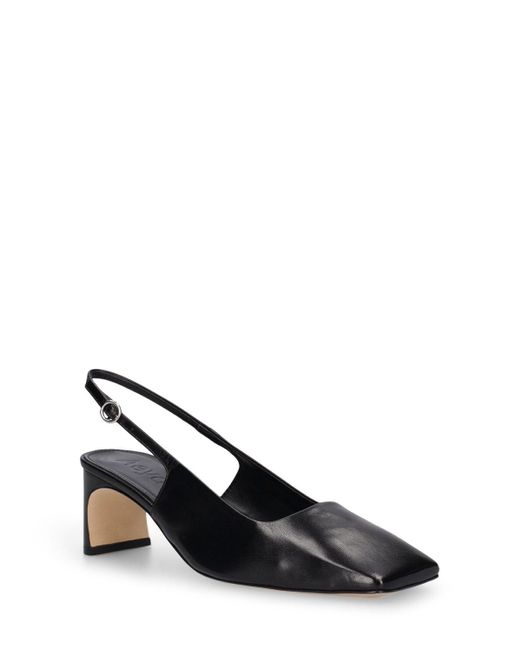 Aeyde Black 55mm Eliza Leather Singback Heels