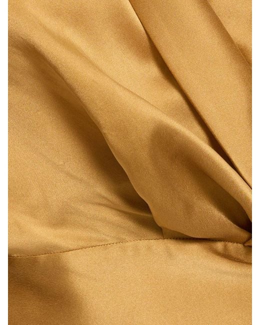 Blusa cruzada de seda Zimmermann de color Metallic