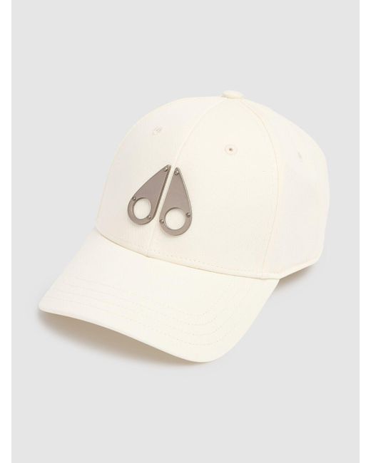Cappello baseball in cotone con logo di Moose Knuckles in Natural da Uomo