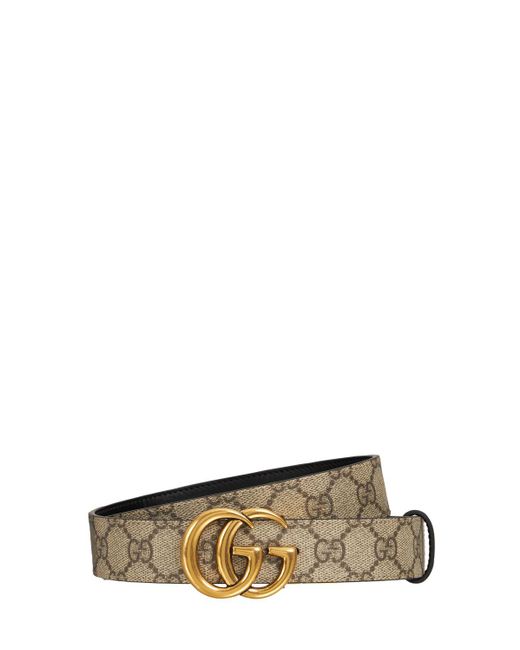 Gucci Metallic Gg Marmont Reversible Belt