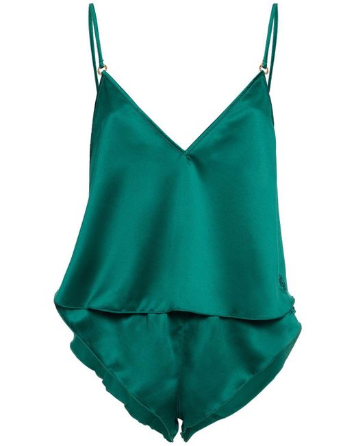 Bluebella Faye Satin Pajama Set in Green Lyst