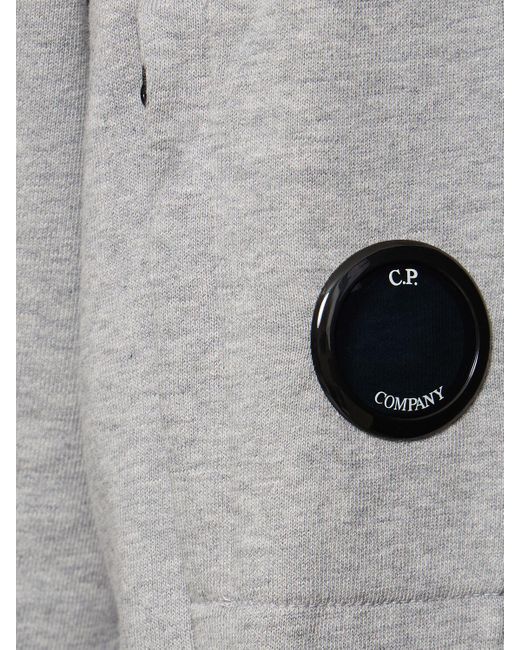 C P Company Gray Diagonal Raised Fleece Sweatshirt for men