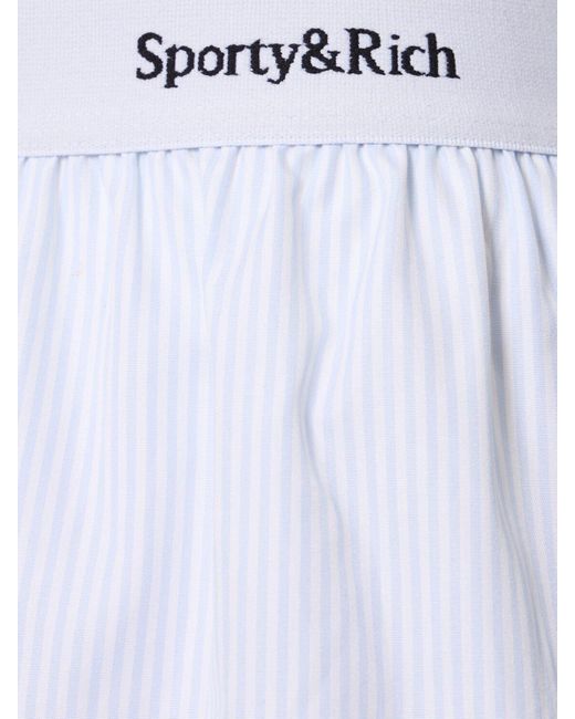 Sporty & Rich White Serif Logo Boxer Shorts