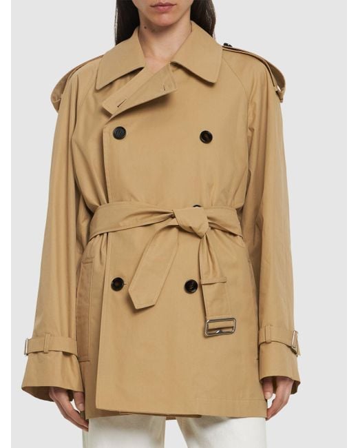 Burberry Natural Double Breast Gabardine Trench Coat