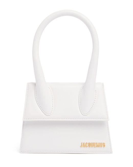Jacquemus White Le Chiquito Moyen Leather Bag