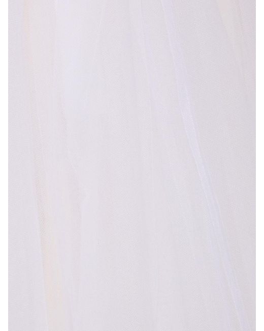 Robe courte en tulle de nylon et coton Noir Kei Ninomiya en coloris White