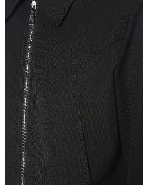 DSquared² Black Wool Blend Zipped Jacket for men