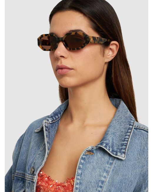The Attico Brown Irene Squared Acetate Sunglasses