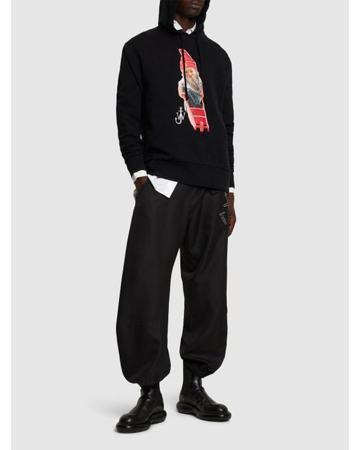 Sweat-shirt en coton imprimé gnome à capuche J.W. Anderson pour homme en coloris Black