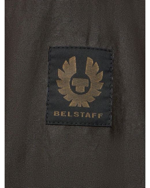 メンズ Belstaff Walkham ワックスドコットンバイカージャケット Black