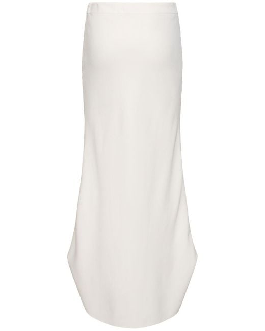 Giambattista Valli White Crepe Long Skirt