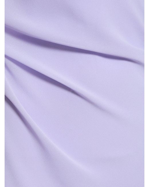 Acne Purple Ruffled Chiffon Long Dress