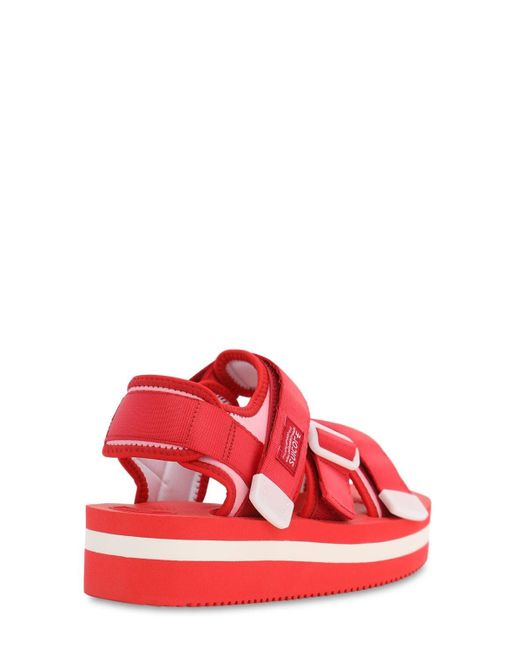 red suicoke sandals