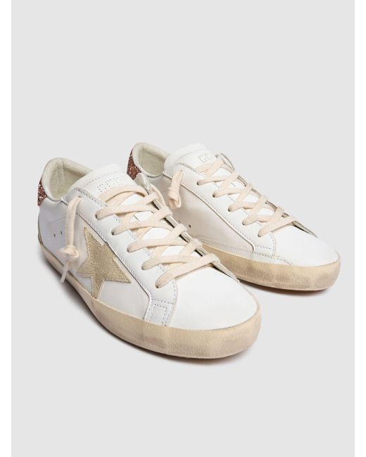Baskets en cuir super-star 20 mm Golden Goose Deluxe Brand en coloris White