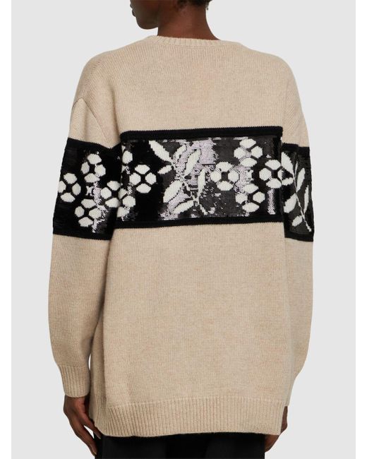 Max Mara Black faggi Wool & Cashmere Oversize Sweater