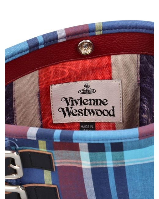 Vivienne Westwood Blue Schultertasche Aus Baumwolle "heather"
