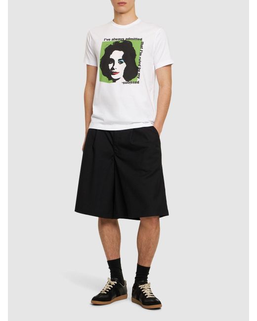 Comme des Garçons White Andy Warhol Printed Cotton T-shirt for men