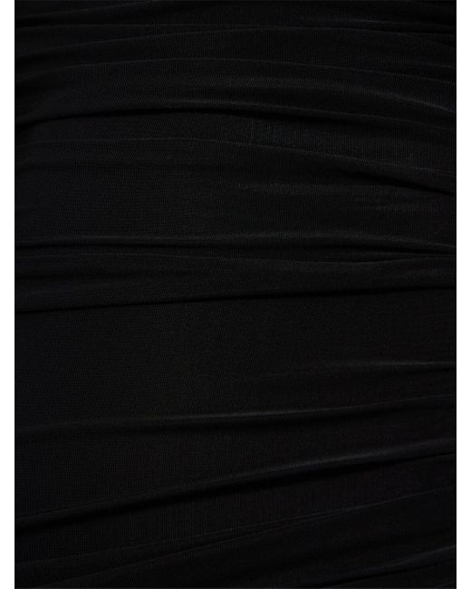 Vestido de chifón con hombros descubiertos Blumarine de color Black