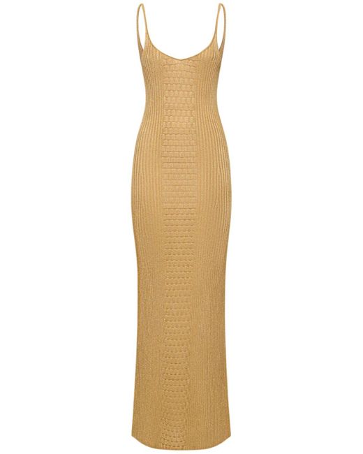 Nili Lotan Zarina Lurex Knit Long Dress in Metallic Lyst UK