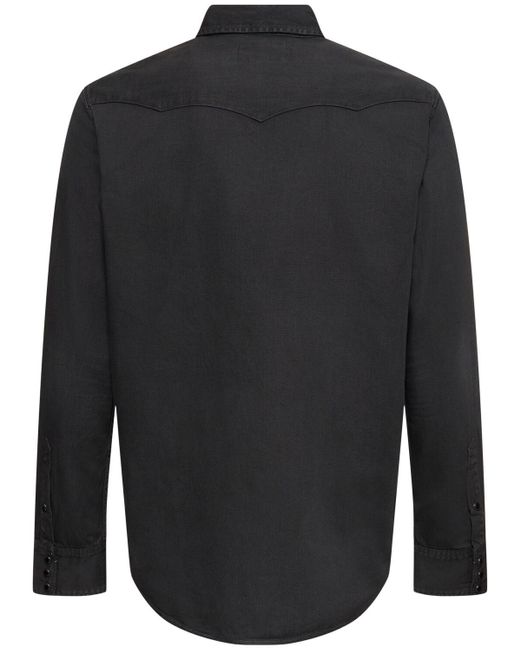 Camisa de algodón Polo Ralph Lauren de hombre de color Black