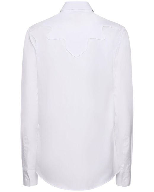 Ermanno Scervino White Besticktes Hemd Mit Brusttasche