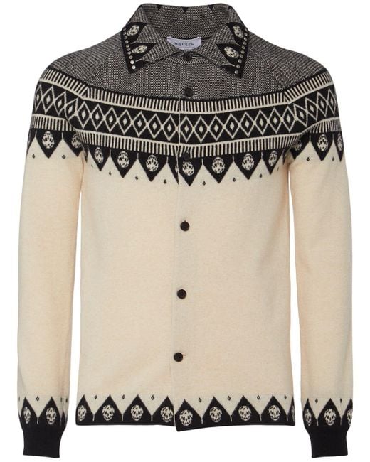 Alexander McQueen Herren Cardigan Aus Wolle in Black für Herren