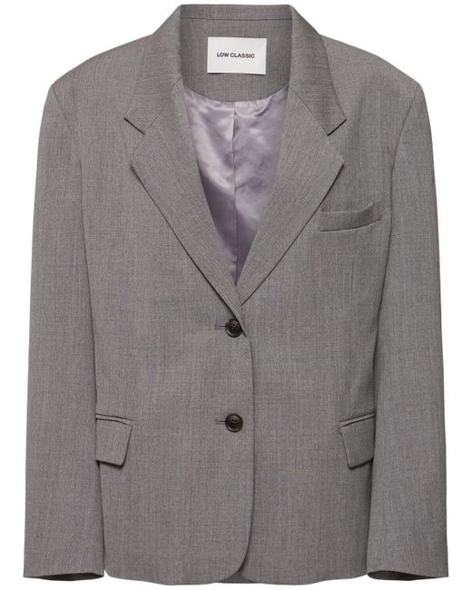 Low Classic Gray Classic Wool Blend Blazer