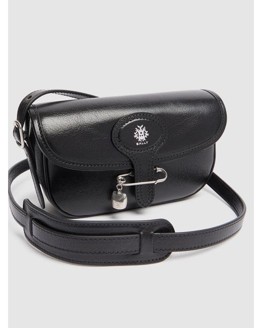 Bally Black Damen Schultertasche Aus Leder „Sw Beckett“