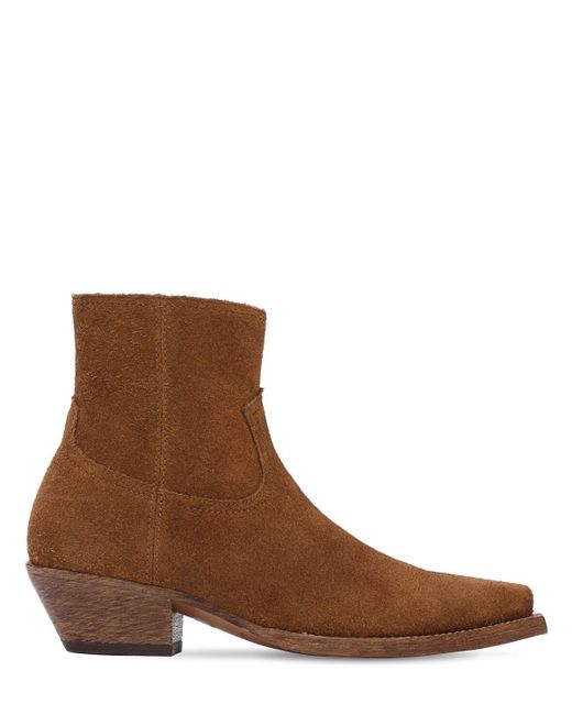 saint laurent boots with fur