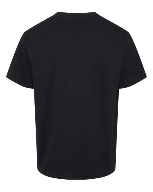 Alexander McQueen Black Graffiti Print Cotton T-shirt for men
