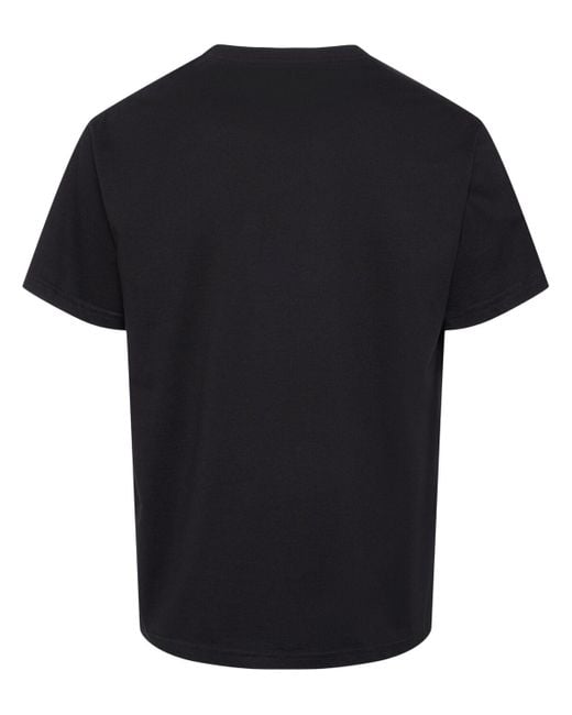 Alexander McQueen Black Graffiti Print Cotton T-shirt for men
