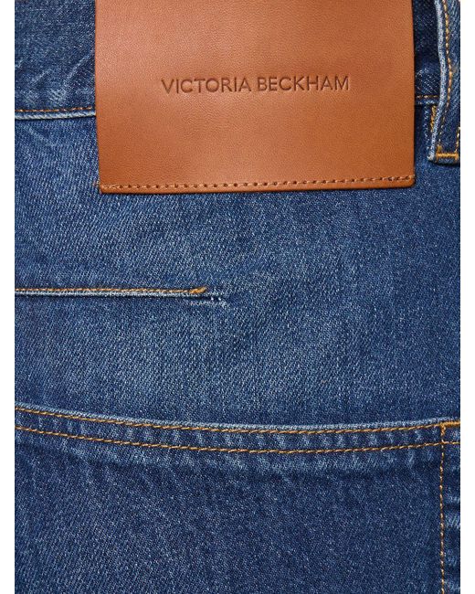Victoria Beckham Blue Jeans Aus Bedrucktem Baumwolldenim