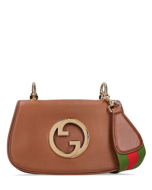 Gucci Mini Blondie Leather Shoulder Bag in Brown Lyst Australia