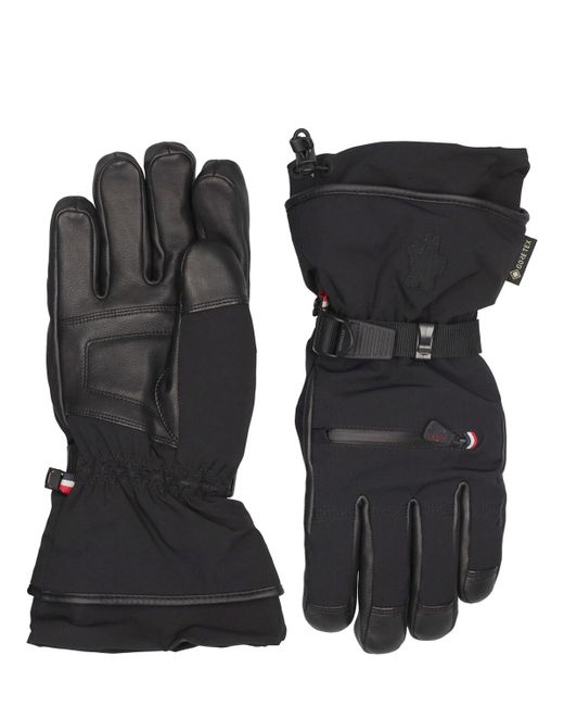 3 MONCLER GRENOBLE Black Tech Ski Gloves for men